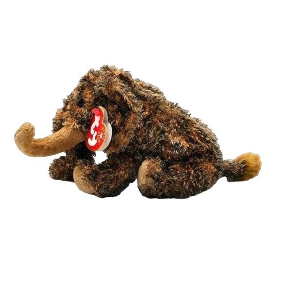 2/$15 Ty Beanie Babies Giganto Wooly Mammoth Plush Brown 7" Stuff Heart Tag 2001 - Picture 4 of 11